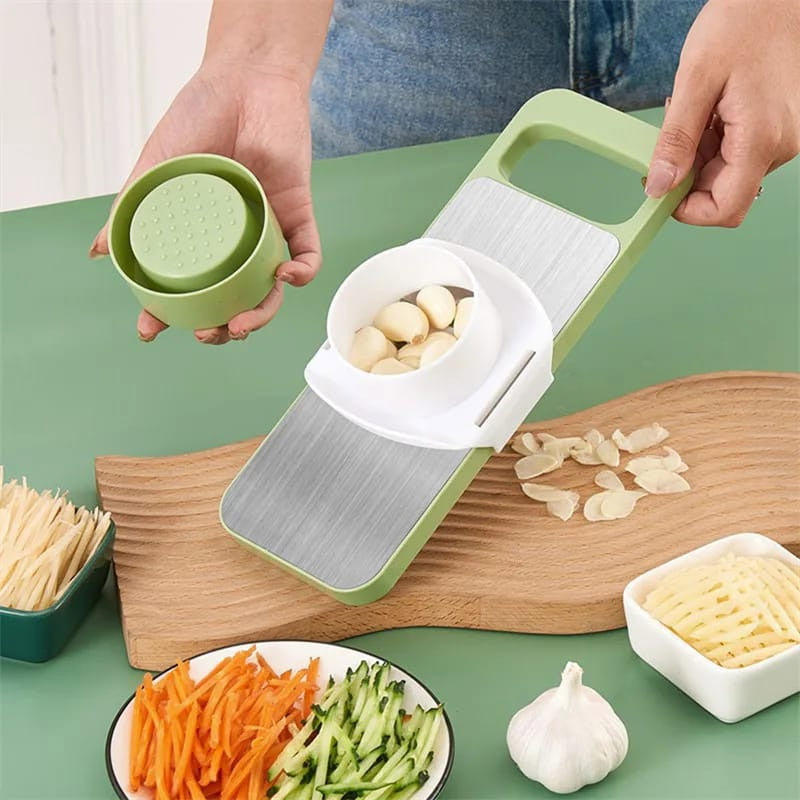 5-in-1 Manual Food Grater & Slicer | Stainless Steel Vegetable & Fruit Cutter