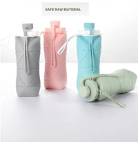 Silicone Folding Bottle 600ML | Foldable Travel Bottle | Collapsible Design