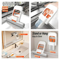 Foldable Mini Mop | Portable Wet & Dry Cleaning Mop | Self-Squeezing