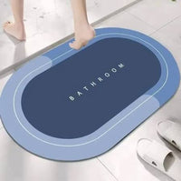 Non-Slip Waterproof Bathroom Mat 39×59cm | Oval Washroom Mat for Home & Office