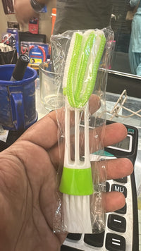 2-in-1 Car AC Vent Cleaning Brush | Microfiber Detailing & Dusting Tool