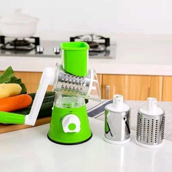 Manual Vegetable Drum Cutter & Slicer | Multifunctional Round Kitchen Gadget