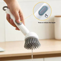 Kitchen Cleaning Brush with Soap Dispenser | Adjustable Handle Dish Scrubber
